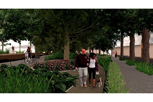 Intervenção na Praça Mokiti Okada, maquete eletrônica, São Paulo SP, 2019. Arquitetas Paula Helena da Costa Garcia, Maria Celina Peres Fernandes e equipe<br />Elaboração Mariane Sales, Gabriela Mattos, Guilherme Santana de Paula, Renan Yuri de Lana  