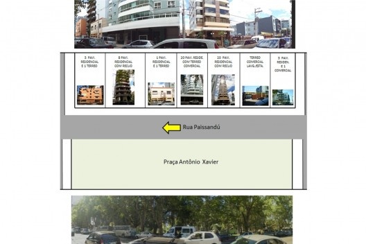 Fig. 4. Levantamento físico da quadra 1<br />Mascaró, 2013  [Mascaró, 2013]