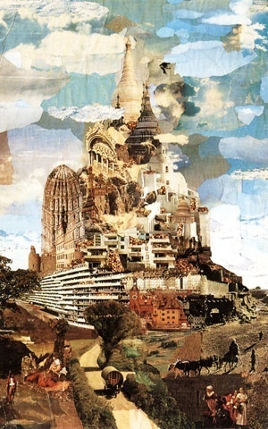 Fig 06: Nils-Ole Lund - Torre de Babel, depois de 1970 [Lund, Nils-Ole. Collage Architecture, Berlin, 1990]