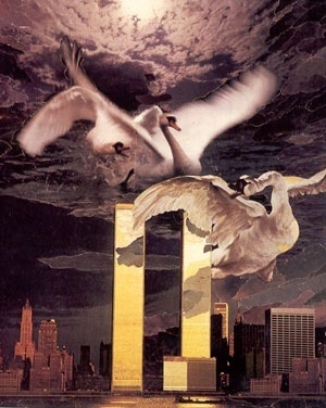 Fig 07: Nils-Ole Lund - Dreaming of cities where often clouds, 1990 [Lund, Nils-Ole. Collage Architecture, Berlin, 1990]