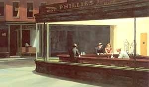 Nighthawks de Edward Hopper. Fonte: Haskell, B., p. 340