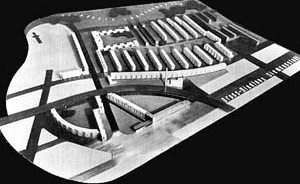 Hans Sharoun, Walter Gropius, Hugo Haring, Otto Bartning, Fred Forbat e Paul Rudolf Henning, Siedlung Siemensstadt, Berlim, 1929 [MARTÍ ARIS, Carlos. Las formas de la residencia en la ciudad moderna. Barcelona, UPC, 1991]
