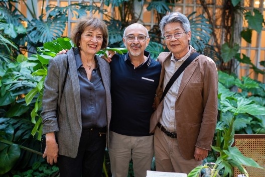 Nina Mori, Guilherme Mazza Dourado e Victor Hugo Mori<br />Foto Luka Godoy 