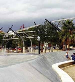 Parque de Santa Rosa en Mollet del Vallés, Enric Miralles y Benedetta Tagliabue