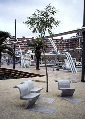 Parc Diagonal Mar en Barcelona, Enric Miralles y Benedetta Tagliabue