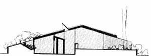 Corte da Residência Milton Sabag, arquiteto Miguel Juliano, 1972 [Revista Casa & Jardim, nº 254, 1976, p. 30.]
