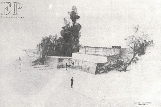 Residência, implantação, RS, s.d. Arquiteto Oscar Valdetaro<br />Imagem divulgação  [Marcos Jaimovich, <i>Arquitetura Contemporânea no Brasil</i>]