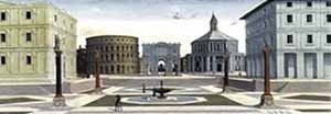 Cidade ideal baseada em Filarete. Artista anônimo italiano, final do século XV