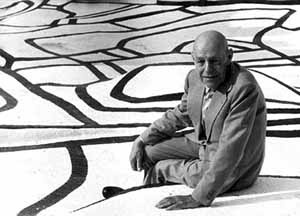 Jean Dubuffet fotografado por Louis Heckly em 1973 [www.dubuffetfondation.com]