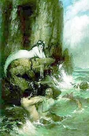 "Tritãos observados pela Nereida", Ferdinand Leeke