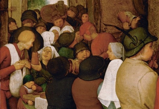 O casamento do camponês, Pieter Bruegel (o velho), detalhe, 1567<br />Foto divulgação  [Kunsthistorisches Museum de Vienna]