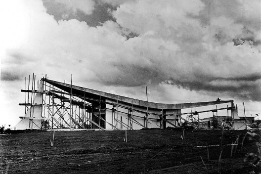 Capela Nossa Senhora de Fátima em construção<br />Foto divulgação  [Acervo DPHA-DF]