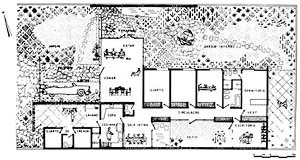 Residência Edmundo Mello Costa, planta, Petrópolis, 1954 [Acervo do arquiteto]
