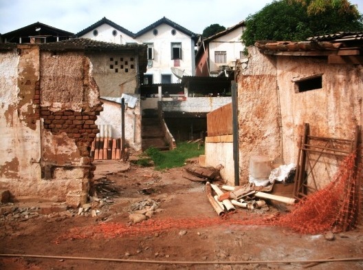 Fundos de uma residência tombada como patrimônio<br />Foto Camilla Magalhães Carneiro 