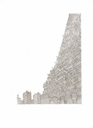 Ilustração do livro "O Condomínio Absoluto" de Carlos Teixeira e Vasco Mourão, editora C/Arte, 2009<br />Desenho Vasco Mourão 