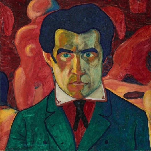 Kazimir Malevich, “Autorretrato”, c.1910, 27 x 26.8 cm<br />Foto divulgação  [Acervo Tretyakov Gallery]