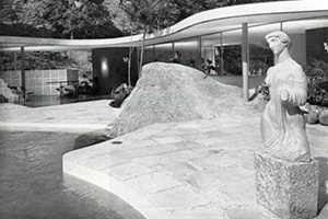Casa do arquiteto, Canoas, Rio de Janeiro, Oscar Niemeyer, 1953 [Modern Architeture in Brazil, de Henrique Mindlin, 1956]