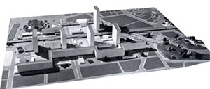 Plano para o Morro de Santo Antonio, Rio de Janeiro, Affonso Eduardo Reidy [Modern Architeture in Brazil, de Henrique Mindlin, 1956]
