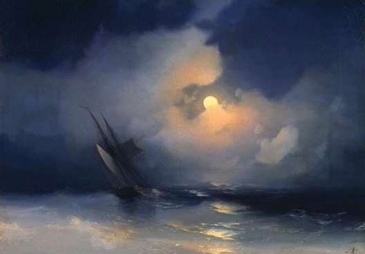 Ivan Aivazovsky, <i>Storm at Sea on a Moonlit Night</i>, 1848<br />Imagem divulgação 