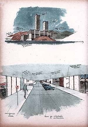  Casa Alta, perspectivas. Arquiteto Sérgio Bernardes