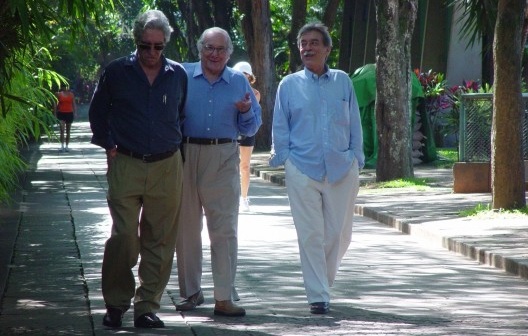 Pedro Paulo de Melo Saraiva, Fábio Penteado e Paulo Mendes da Rocha, 12 de abril de 2005<br />Foto Fernando Mendonça 