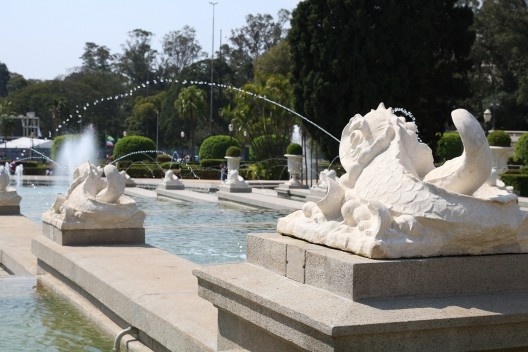Chafariz no jardim do Museu do Ipiranga, São Paulo<br />Foto Rovena Rosa  [Agência Brasil]
