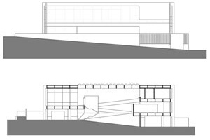 Casa Jorge Edney Atalla, V. Artigas, 1971, São Paulo, não construído [Desenho a partir de material encontrado no Arquivo V. Artigas / FAU-USP]