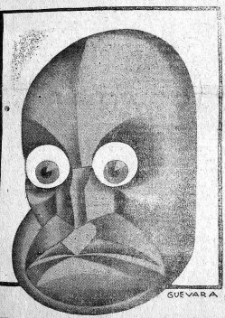 Andrés Guevara: “<i>Mussolini</i>”, aparecida en  “El Liberal”, 25-06-1932<br />Diario El País, Asunción, 1932, reproducida por cortesía de la Biblioteca Nacional 