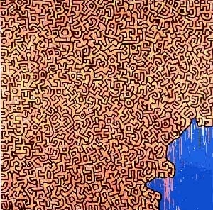 Brazil. Keith Haring,1989. Acrílico sobre tela 185 x 185 cm