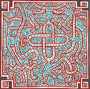 Untitled. Keith Haring,1989. Acrílico sobre tela – 100 x 100 cm