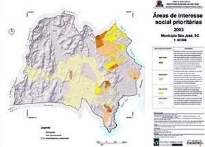 Figura 5 – Mapa das áreas de interesse social prioritárias para São José – SC (5)