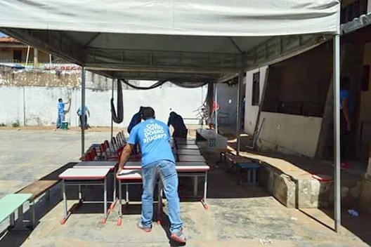 Escola Municipal Eudo José Alves, limpeza e melhoria nas instalações, Natal RN<br />Foto Thiago Roque  [Acervo Igreja Assembleia de Deus Vitória em Cristo/Projeto Josué]