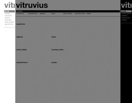 Página de estudo do novo Vitruvius
