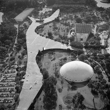 Vista aérea do Parque do Ibirapuera, São Paulo<br />Foto Nelson Kon 