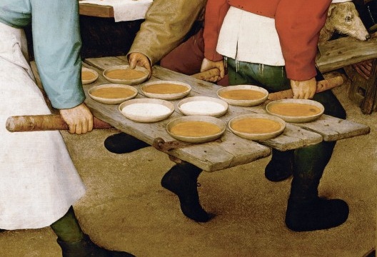 O casamento do camponês, Pieter Bruegel (o velho), detalhe, 1567<br />Foto divulgação  [Kunsthistorisches Museum de Vienna]