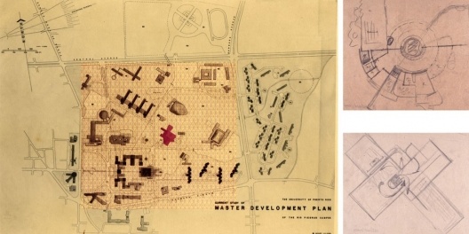 Plan Maestro Universidad de Puerto Rico / 1958 y croquis del Centro de Estudiantes
      / 1948
 [Colección Henry Klumb, AACUPR]