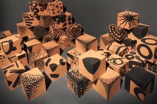 Exposição <i>Vkhutemas: o futuro em construção (1918-2018)</i>, Alfabeto em volumes de Piotr Miitúritch<br />Foto Silvana Romano 