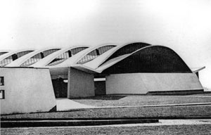 Detalhe do Pavilhão dos Produtores da CEASA (1970) [COMAS, Carlos Eduardo [et.al.]. Arquiteturas Cisplatinas. Roman Fresnedo Siri e Eladio Die]