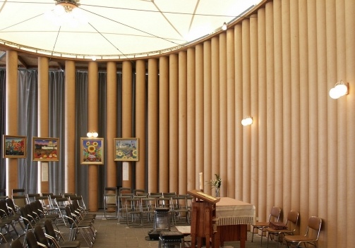 Takatori Cahtolic Church, Hyogo, Japan. Projetada por Shigeru Bann<br />Foto Bujdosó Attila, 2005 