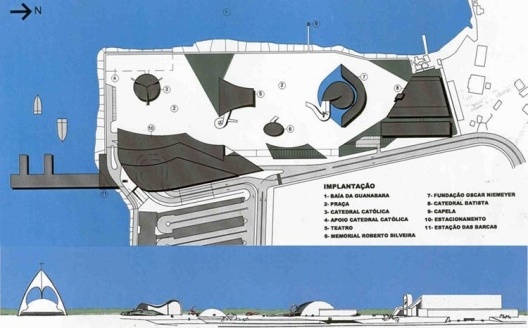 Implantação e corte do caminho de Niemeyer, Niterói