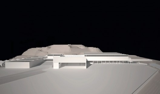 Maquete eletrônica do projeto do Museu de Arte Contemporânea de Ouro Preto, 2014<br />Imagem divulgação  [Escritório Paulo Mendes da Rocha]