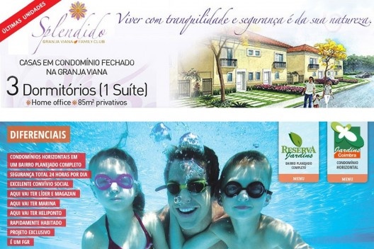 Anúncios publicitários de empreendimentos imobiliários em São Paulo <br />Imagens divulgação  [F.G.R Urbanismo, Elite Brasil]