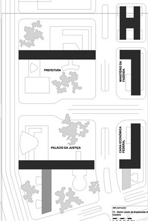 Implantação - Setor leste da Eslanado do Castelo