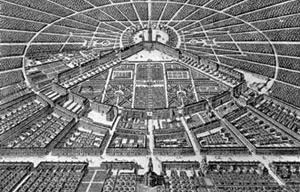 Karlsruhe em 1739.  [www.blb-karlsruhe.de]