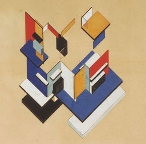 Projeto Contra-Construção, Axonométrica, 1923. Theo van Doesburg e Cornelis Van Eesteren