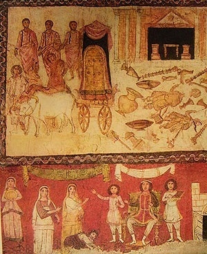 Doura-Europos, ao redor do s. III. Afresco da sinagoga. Damasco, Museu Nacional [GRABAR, André. Op. cit.]
