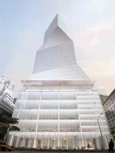 Edifício Park Avenue 425, projeto finalista do concurso, Arquiteto Rem Koolhaas (OMA) [site www.e-architect.com]