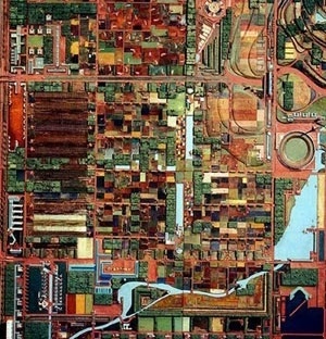 Broadacre City, maquete [www.archined.nl/archined/uploads/pics/utopia4.jpg]