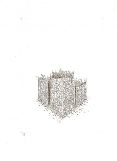 Ilustração do livro "O Condomínio Absoluto" de Carlos Teixeira e Vasco Mourão, editora C/Arte, 2009<br />Desenho Vasco Mourão 