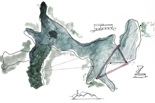 Lagoa da Pampulha, croquis masterplan<br />Imagem divulgação  [AAP]